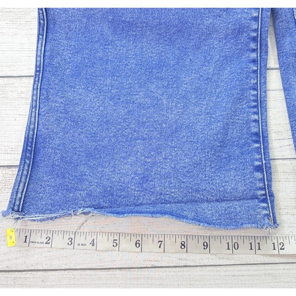 Judy Blue Retro Wide Leg Lightly Distressed Raw Hem Denim Blue Jeans Size 15/32 - Picture 2 of 11